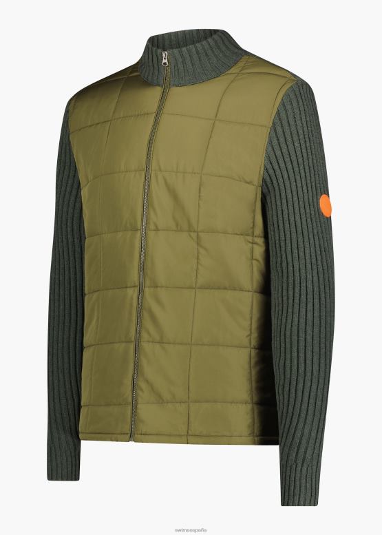 SWIMS aceituna chaqueta estilo suéter acolchada con cremallera completa ramberg ropa 2X0TR163 - Image 2