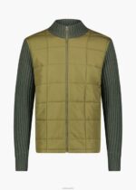 SWIMS aceituna chaqueta estilo suéter acolchada con cremallera completa ramberg ropa 2X0TR163