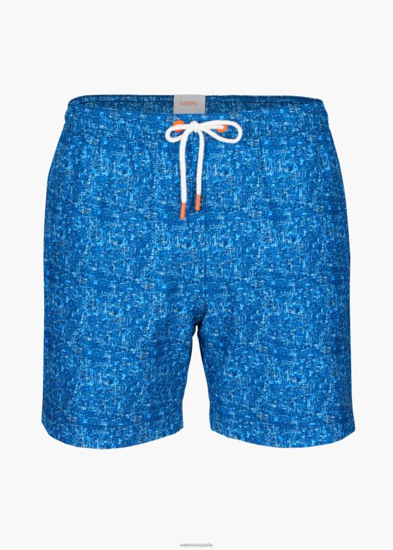 SWIMS alférez estampado azul short de baño sol 6" ropa 2X0TR307 - Image 1