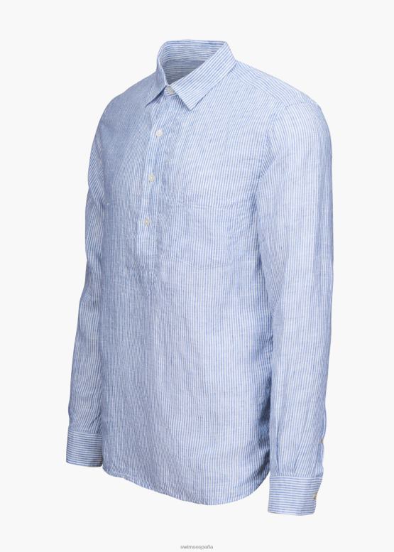 SWIMS alférez lino azul camisa amalfi popover de lino ropa 2X0TR204 - Image 3