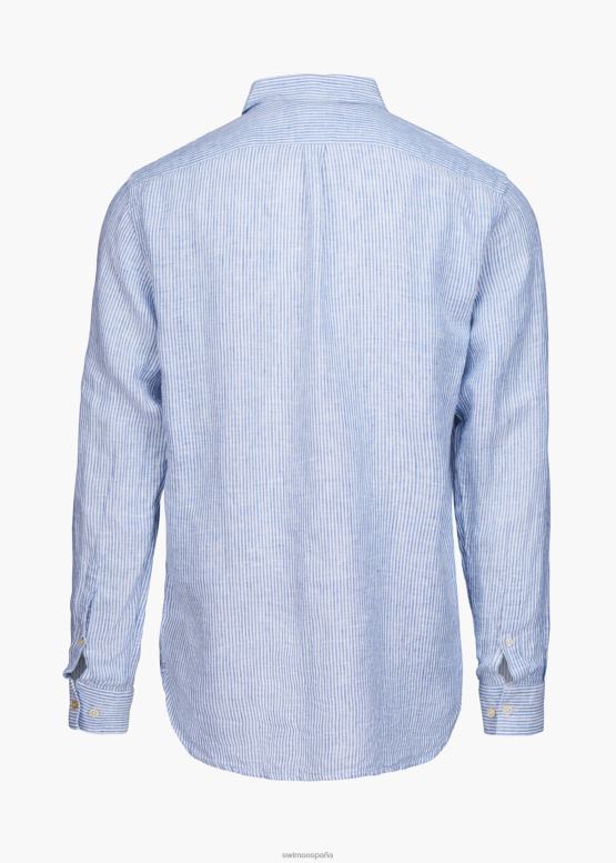 SWIMS alférez lino azul camisa amalfi popover de lino ropa 2X0TR204 - Image 4