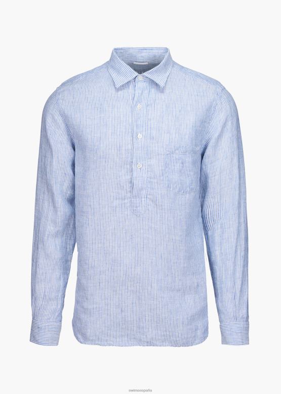 SWIMS alférez lino azul camisa amalfi popover de lino ropa 2X0TR204 - Image 1