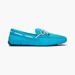 SWIMS azul claro mocasín de encaje trenzado zapato 2X0TR27