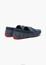 SWIMS azul marino/rojo intenso Mocasín estilo mocasín con encaje trenzado zapato 2X0TR39 - Image 3