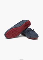 SWIMS azul marino/rojo intenso Mocasín estilo mocasín con encaje trenzado zapato 2X0TR39 - Image 4