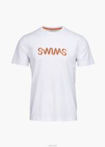 SWIMS blanco camiseta con gráfico ravello ropa 2X0TR217