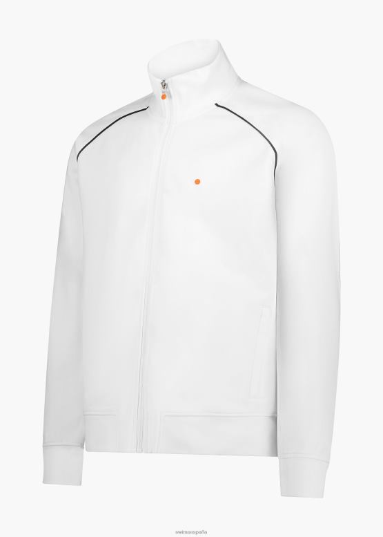 SWIMS blanco chaqueta deportiva con cremallera completa Ballstad ropa 2X0TR154 - Image 2