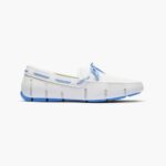 SWIMS blanco mocasín de encaje trenzado zapato 2X0TR33