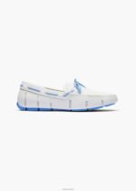 SWIMS blanco mocasín de encaje trenzado zapato 2X0TR33
