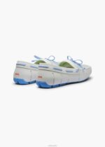 SWIMS blanco mocasín de encaje trenzado zapato 2X0TR33 - Image 3