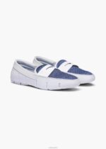 SWIMS blanco mocasines estampados zapato 2X0TR23 - Image 2