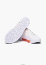 SWIMS blanco/naranja tejido de tenis brisa zapato 2X0TR85 - Image 4