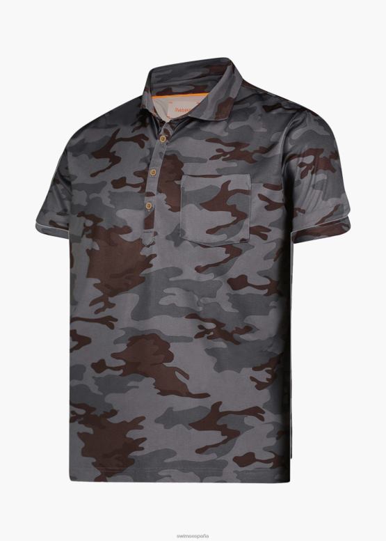 SWIMS camuflaje gris polo manga corta ropa 2X0TR234 - Image 3