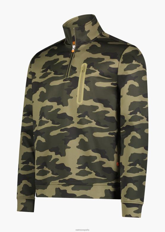 SWIMS camuflaje verde tind camuflaje con cremallera de 1/4 ropa 2X0TR194 - Image 2