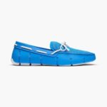 SWIMS cielos azules mocasín de encaje trenzado zapato 2X0TR29