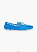 SWIMS cielos azules mocasín de encaje trenzado zapato 2X0TR29