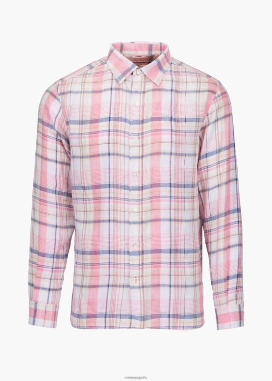 SWIMS cuadros blancos camisa amalfi de lino a cuadros ropa 2X0TR249 - Image 2