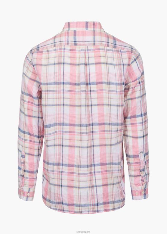 SWIMS cuadros blancos camisa amalfi de lino a cuadros ropa 2X0TR249 - Image 4