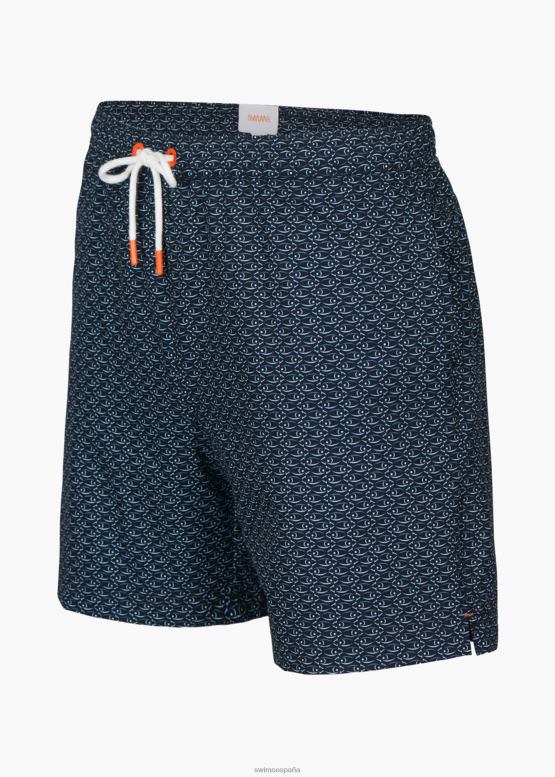 SWIMS estampado azul marino short de baño sol 6" ropa 2X0TR310 - Image 2
