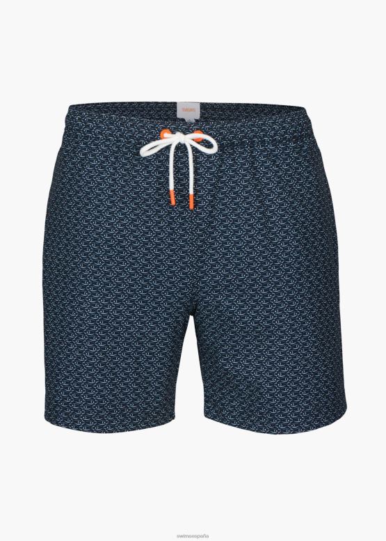 SWIMS estampado azul marino short de baño sol 6" ropa 2X0TR310 - Image 1