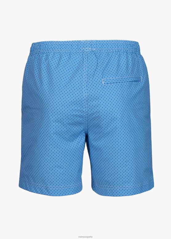 SWIMS geo azul short de baño sol 6" ropa 2X0TR303 - Image 3