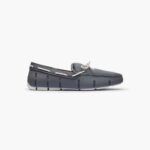 SWIMS gris basalto mocasín de encaje trenzado zapato 2X0TR18