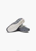 SWIMS gris basalto mocasín de encaje trenzado zapato 2X0TR18 - Image 4