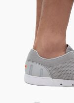 SWIMS gris claro/blanco tejido de tenis brisa zapato 2X0TR89 - Image 7