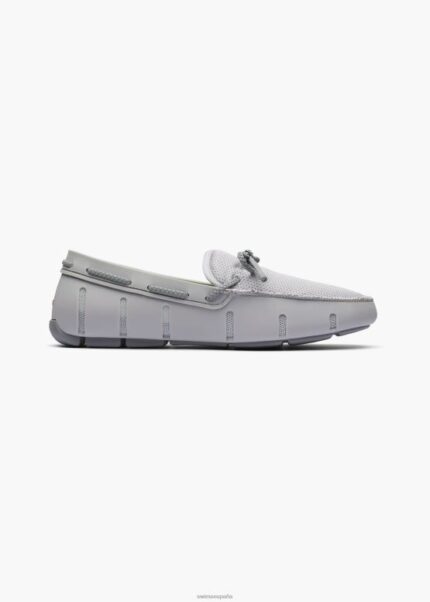 SWIMS gris claro mocasín de encaje trenzado zapato 2X0TR40