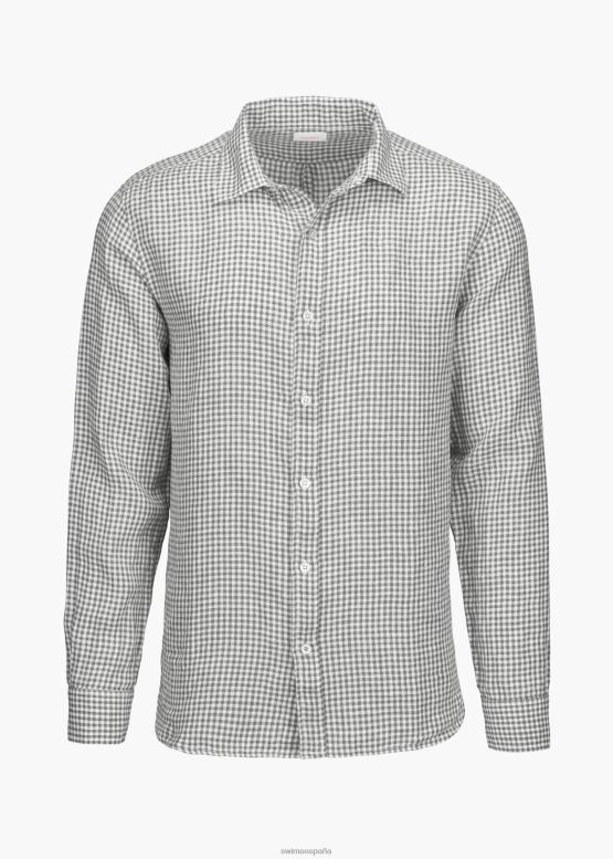 SWIMS guinga de nogal americano camisa amalfi de lino a cuadros ropa 2X0TR250 - Image 2