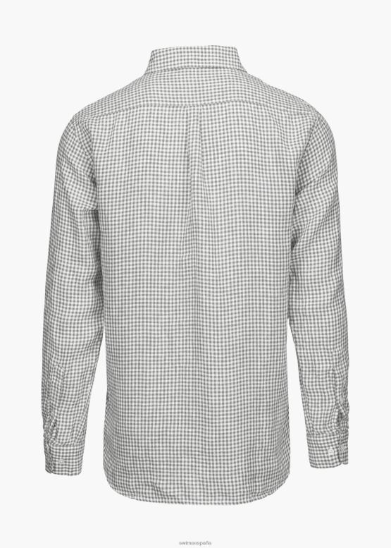 SWIMS guinga de nogal americano camisa amalfi de lino a cuadros ropa 2X0TR250 - Image 4