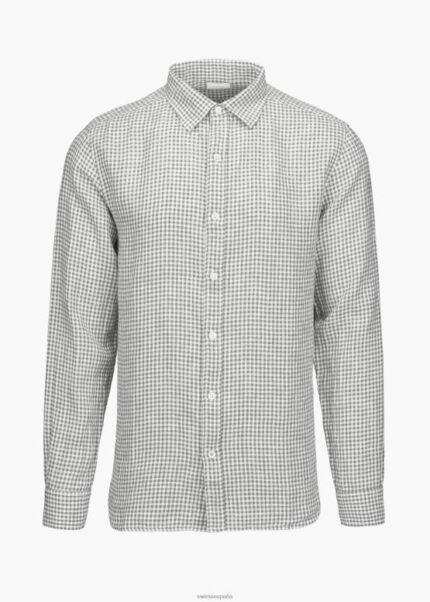 SWIMS guinga de nogal americano camisa amalfi de lino a cuadros ropa 2X0TR250