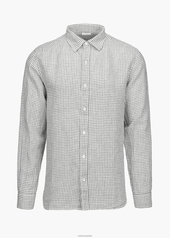 SWIMS guinga de nogal americano camisa amalfi de lino a cuadros ropa 2X0TR250 - Image 1