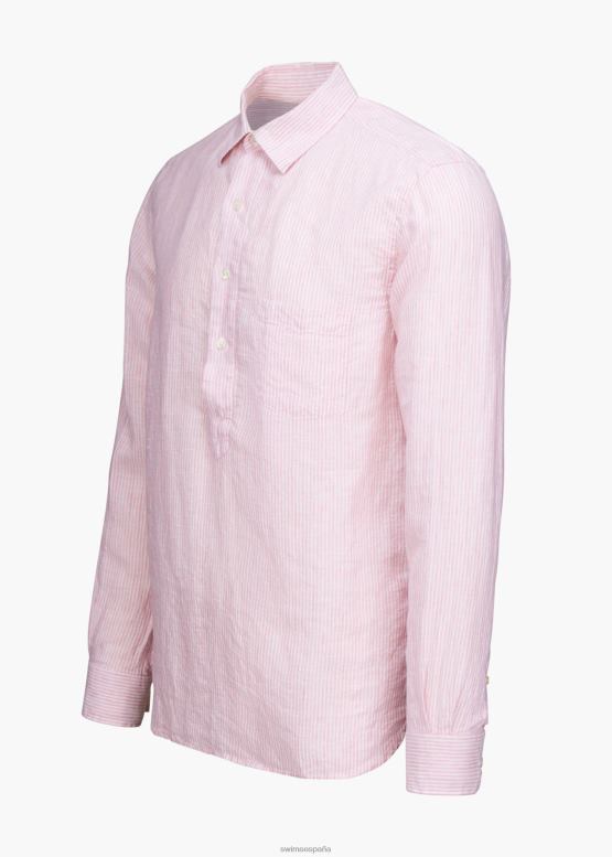 SWIMS lino rosa rubor camisa amalfi popover de lino ropa 2X0TR192 - Image 3