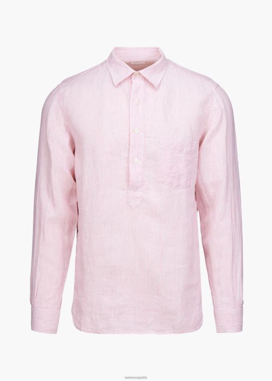 SWIMS lino rosa rubor camisa amalfi popover de lino ropa 2X0TR192 - Image 1