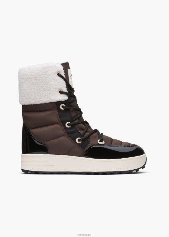 SWIMS marrón/apagado/bla corredor de nieve alto zapato 2X0TR142 - Image 1