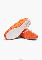 SWIMS naranja/blanco mocasín de encaje trenzado zapato 2X0TR22 - Image 3