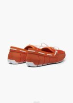 SWIMS naranja/blanco mocasín de encaje trenzado zapato 2X0TR42 - Image 3