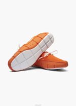 SWIMS naranja/blanco mocasín de encaje trenzado zapato 2X0TR42 - Image 4