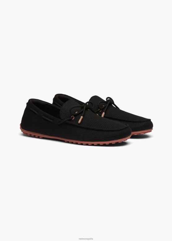 SWIMS negro conductor de punto de encaje trenzado zapato 2X0TR2 - Image 2