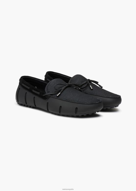 SWIMS negro/grafito Mocasín estilo mocasín con encaje trenzado zapato 2X0TR11 - Image 2