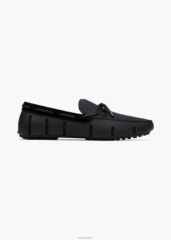 SWIMS negro/grafito Mocasín estilo mocasín con encaje trenzado zapato 2X0TR11 - Image 1