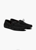 SWIMS negro mocasín de encaje trenzado zapato 2X0TR20 - Image 2