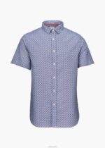 SWIMS sirsaca azul marino camisa sorrento seersucker ropa 2X0TR232
